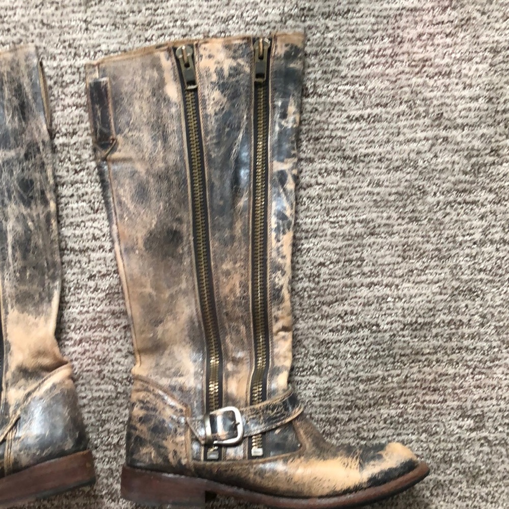 EUC Bed Stu Tango Tall Moto Boot - Black Lux W8